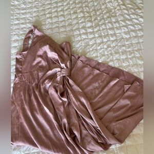 Boohoo Mauve Drape Maxi Dress